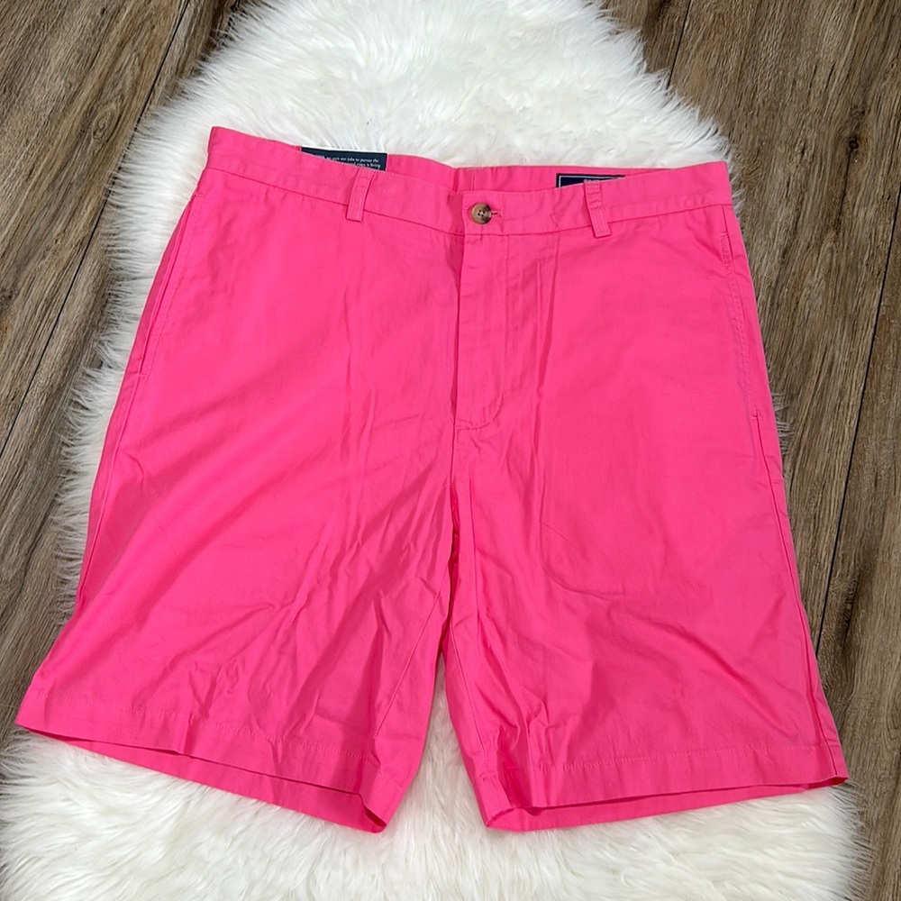 NEW Vineyard Vines Mens Classic Fit 9 Inch Club Shorts Pink Size 35